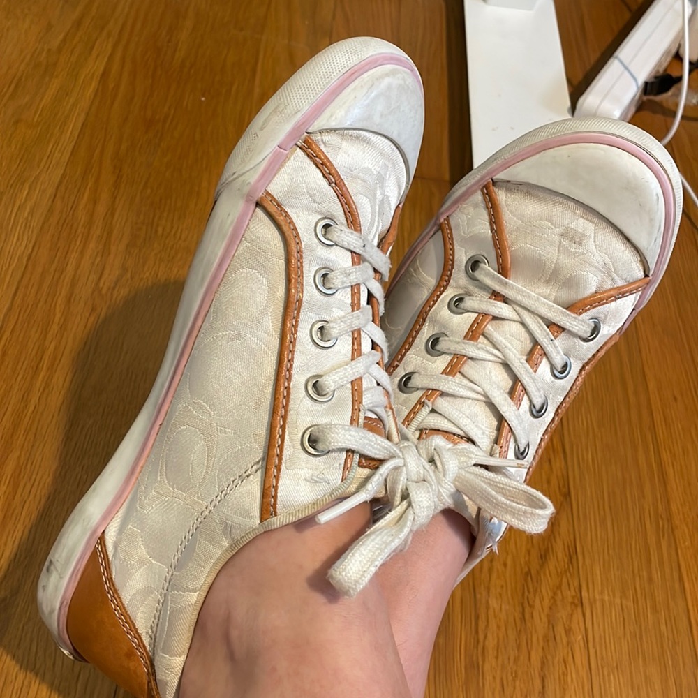 Coach white C Barrett Sneakers